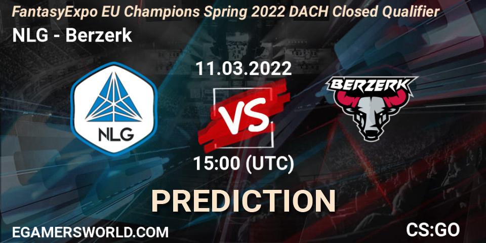 Pronósticos NLG - Berzerk. 11.03.2022 at 15:00. FantasyExpo EU Champions Spring 2022 DACH Closed Qualifier - Counter-Strike (CS2)
