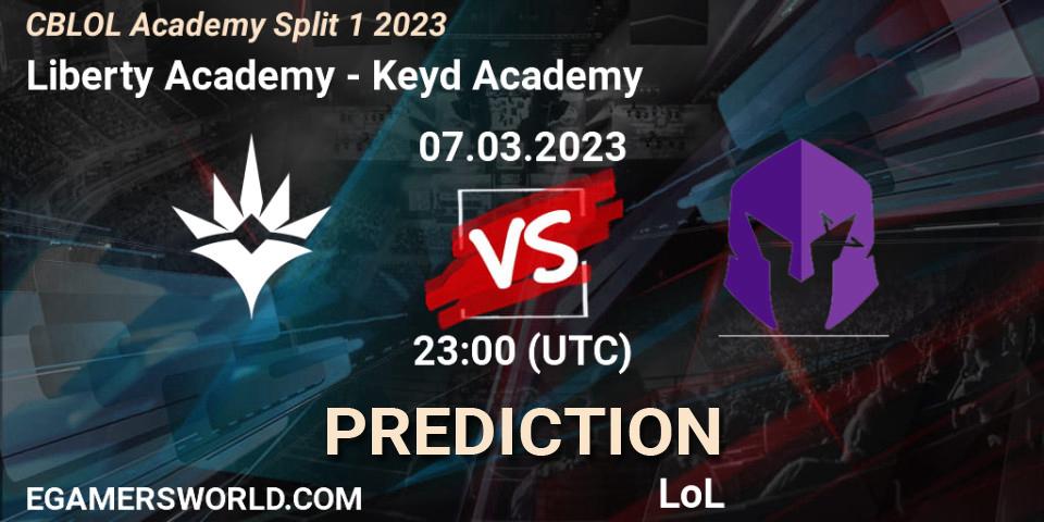 Pronósticos Liberty Academy - Keyd Academy. 07.03.2023 at 23:00. CBLOL Academy Split 1 2023 - LoL