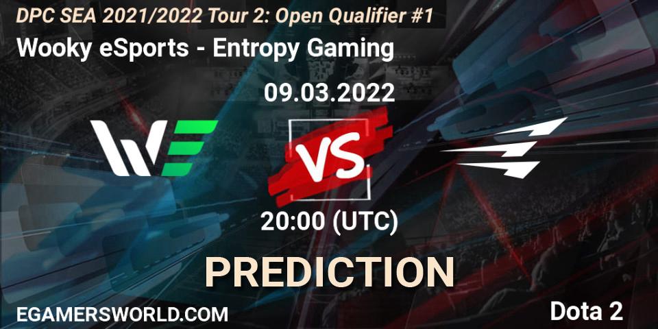 Pronósticos Wooky eSports - Entropy Gaming. 09.03.2022 at 20:03. DPC SEA 2021/2022 Tour 2: Open Qualifier #1 - Dota 2