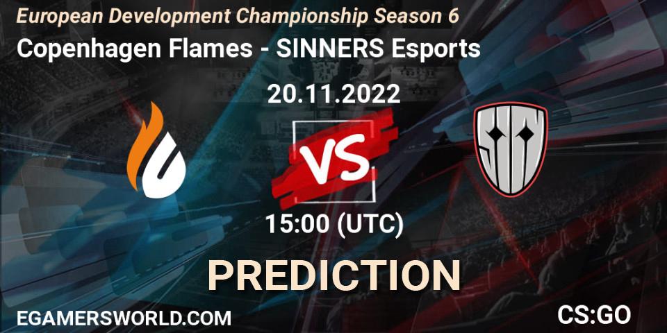 Pronósticos Copenhagen Flames - SINNERS Esports. 20.11.22. European Development Championship Season 6 - CS2 (CS:GO)