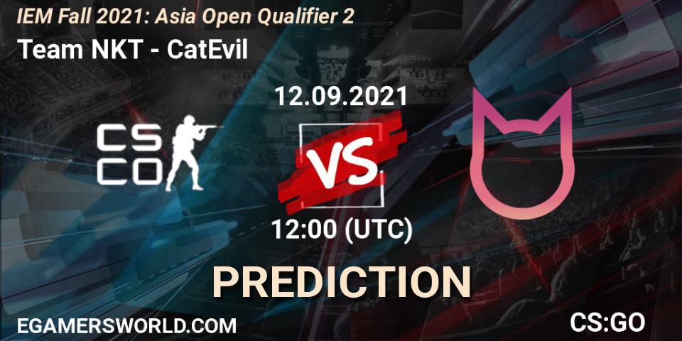 Pronósticos Team NKT - CatEvil. 12.09.2021 at 12:00. IEM Fall 2021: Asia Open Qualifier 2 - Counter-Strike (CS2)