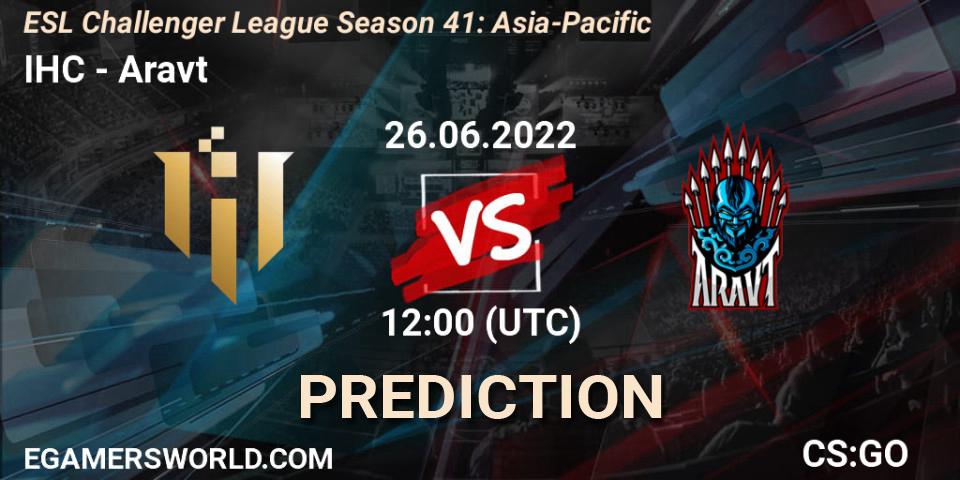 Pronósticos IHC - Aravt. 26.06.2022 at 12:00. ESL Challenger League Season 41: Asia-Pacific - Counter-Strike (CS2)