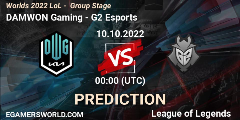 Pronósticos DAMWON Gaming - G2 Esports. 14.10.22. Worlds 2022 LoL - Group Stage - LoL