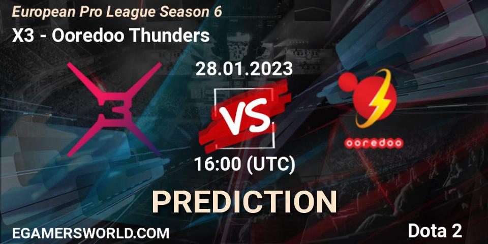 Pronósticos X3 - Ooredoo Thunders. 28.01.23. European Pro League Season 6 - Dota 2