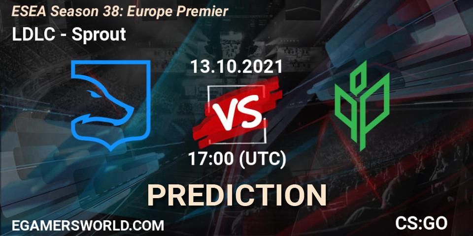 Pronósticos LDLC - Sprout. 13.10.2021 at 17:35. ESEA Season 38: Europe Premier - Counter-Strike (CS2)