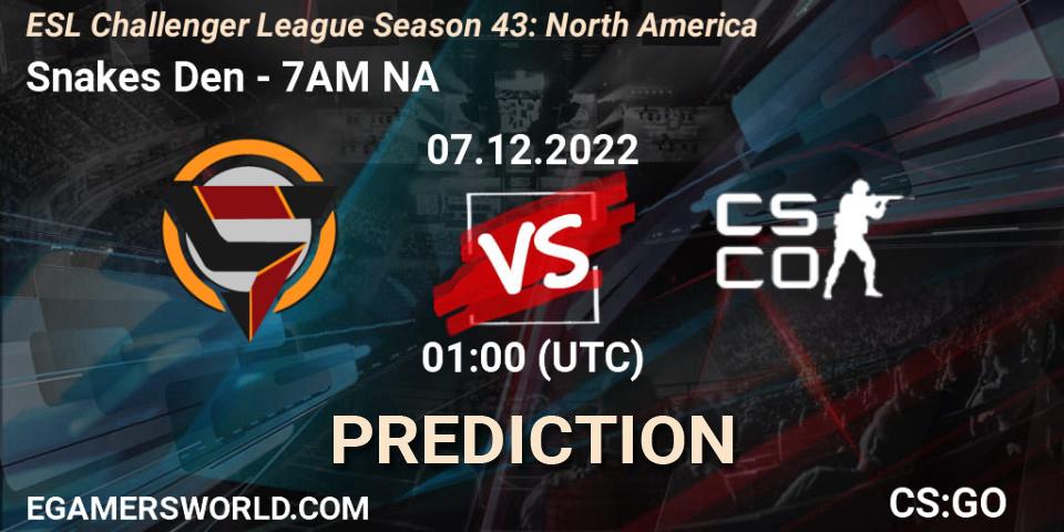 Pronósticos Snakes Den - 7AM NA. 07.12.22. ESL Challenger League Season 43: North America - CS2 (CS:GO)