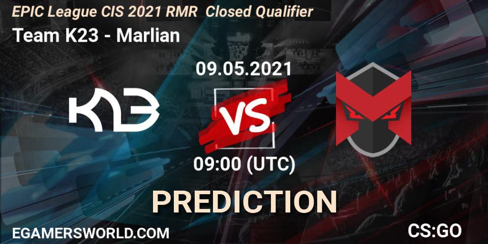Pronósticos Team K23 - Marlian. 09.05.2021 at 09:00. EPIC League CIS 2021 RMR Closed Qualifier - Counter-Strike (CS2)