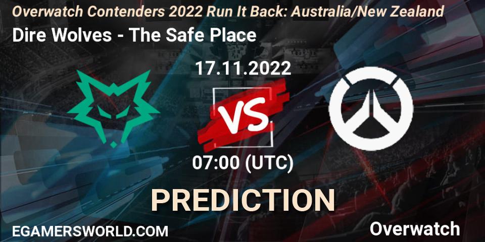 Pronósticos Dire Wolves - The Safe Place. 17.11.22. Overwatch Contenders 2022 - Australia/New Zealand - November - Overwatch