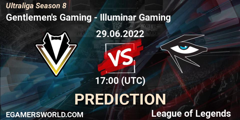 Pronósticos Gentlemen's Gaming - Illuminar Gaming. 29.06.2022 at 17:00. Ultraliga Season 8 - LoL