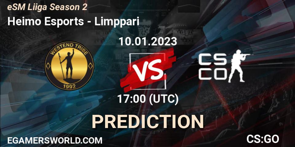 Pronósticos Heimo Esports - Limppari. 10.01.23. eSM League Season 2 - CS2 (CS:GO)