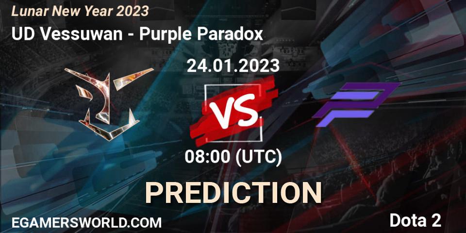 Pronósticos UD Vessuwan - Purple Paradox. 24.01.23. Lunar New Year 2023 - Dota 2