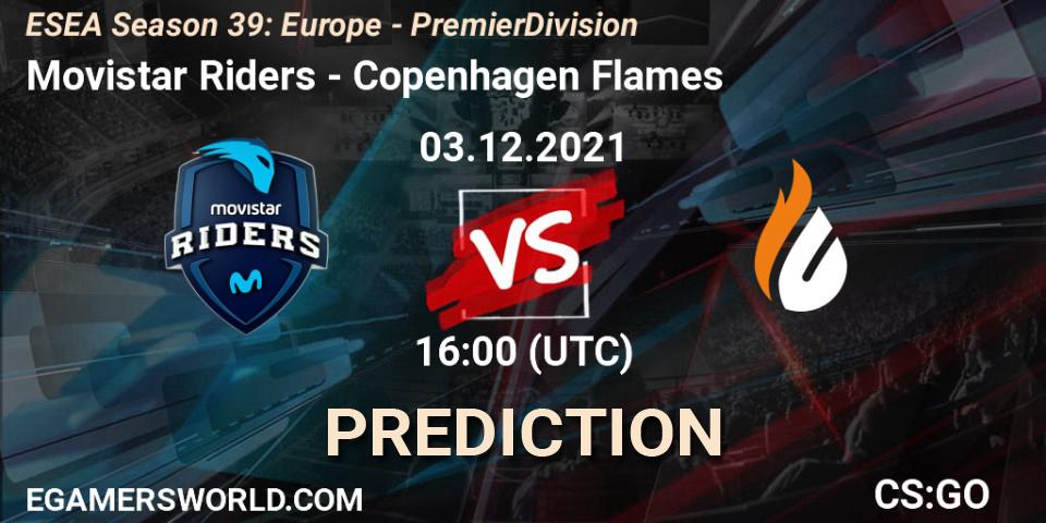 Pronósticos Movistar Riders - Copenhagen Flames. 03.12.21. ESEA Season 39: Europe - Premier Division - CS2 (CS:GO)