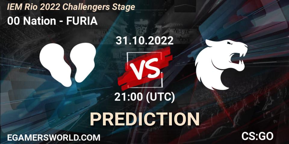 Pronósticos 00 Nation - FURIA. 31.10.2022 at 21:40. IEM Rio 2022 Challengers Stage - Counter-Strike (CS2)