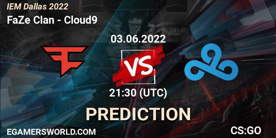 Pronósticos FaZe Clan - Cloud9. 03.06.2022 at 22:35. IEM Dallas 2022 - Counter-Strike (CS2)