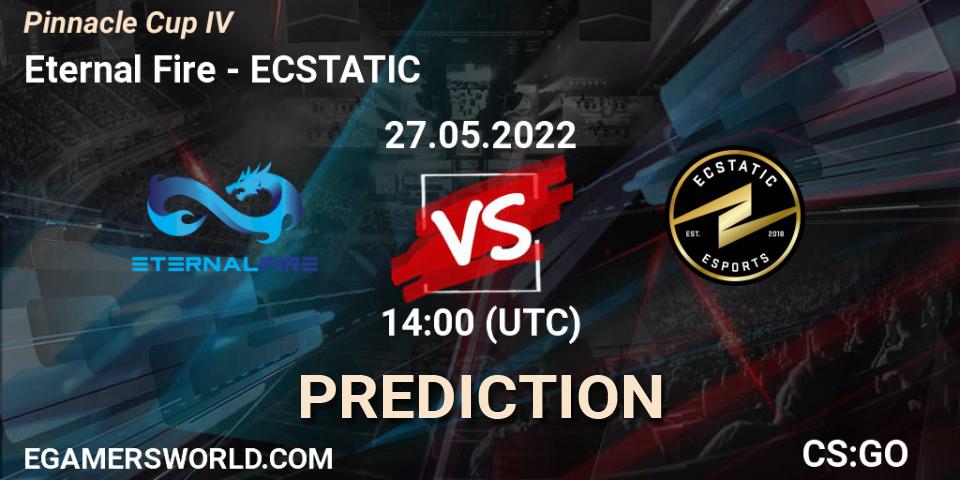 Pronósticos Eternal Fire - ECSTATIC. 27.05.2022 at 11:00. Pinnacle Cup #4 - Counter-Strike (CS2)