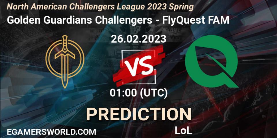 Pronósticos Golden Guardians Challengers - FlyQuest FAM. 26.02.23. NACL 2023 Spring - Group Stage - LoL