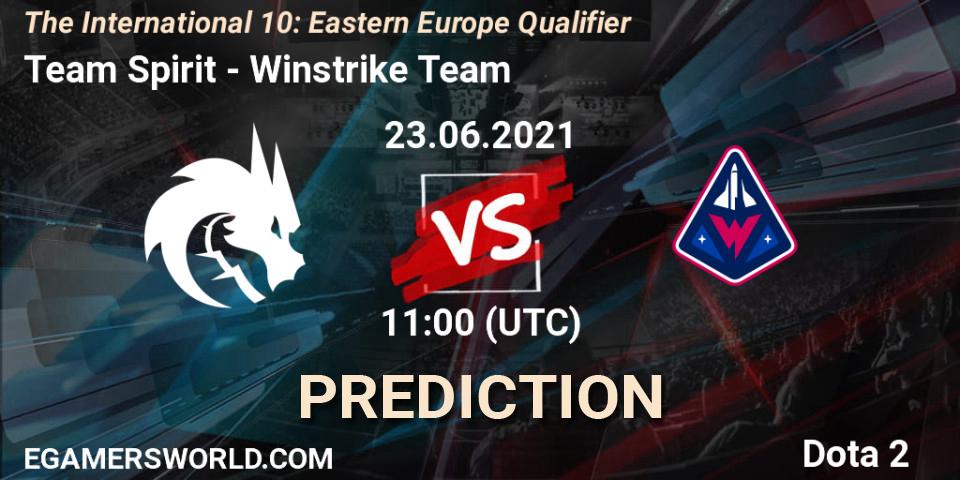 Pronósticos Team Spirit - Winstrike Team. 23.06.21. The International 10: Eastern Europe Qualifier - Dota 2