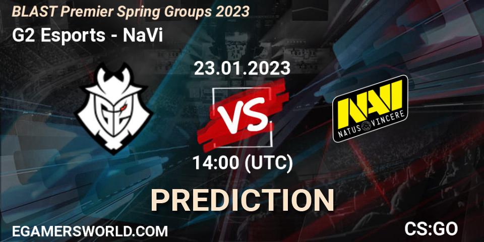 Pronósticos G2 Esports - NaVi. 23.01.2023 at 14:00. BLAST Premier Spring Groups 2023 - Counter-Strike (CS2)