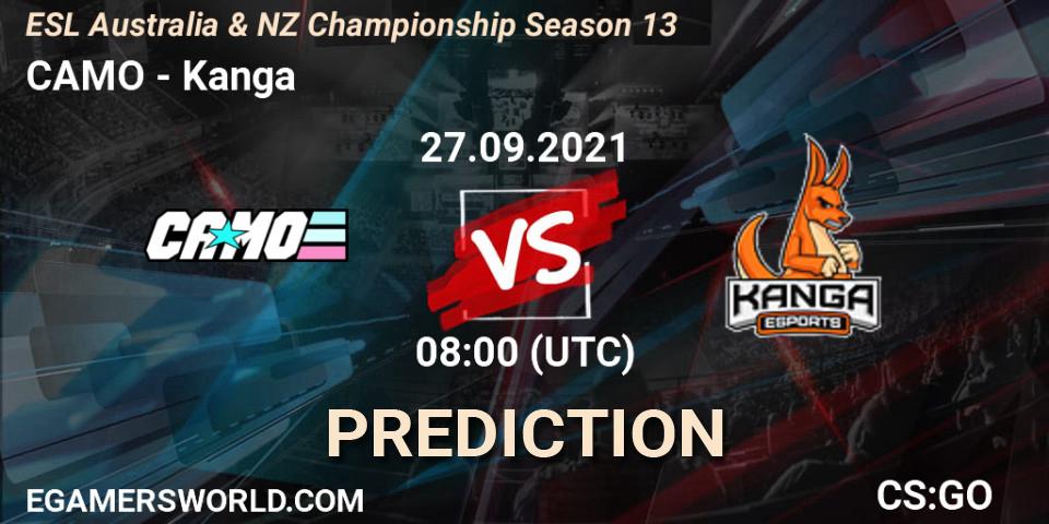 Pronósticos CAMO - Kanga. 27.09.2021 at 10:40. ESL Australia & NZ Championship Season 13 - Counter-Strike (CS2)
