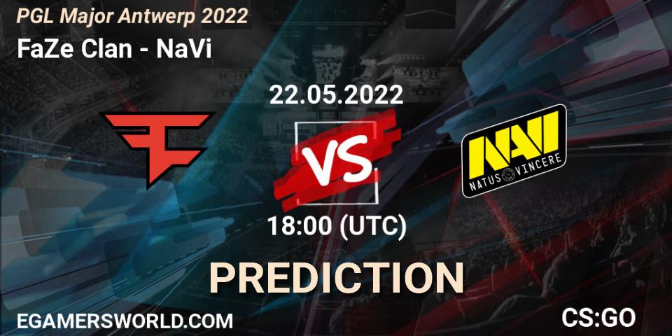 Pronósticos FaZe Clan - NaVi. 22.05.2022 at 18:00. PGL Major Antwerp 2022 - Counter-Strike (CS2)