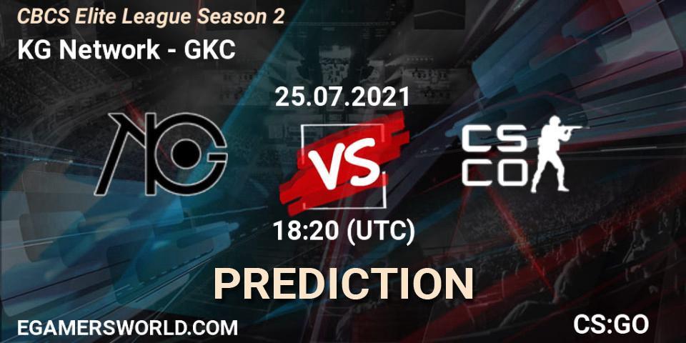 Pronósticos KG Network - GKC. 25.07.2021 at 18:20. CBCS Elite League Season 2 - Counter-Strike (CS2)