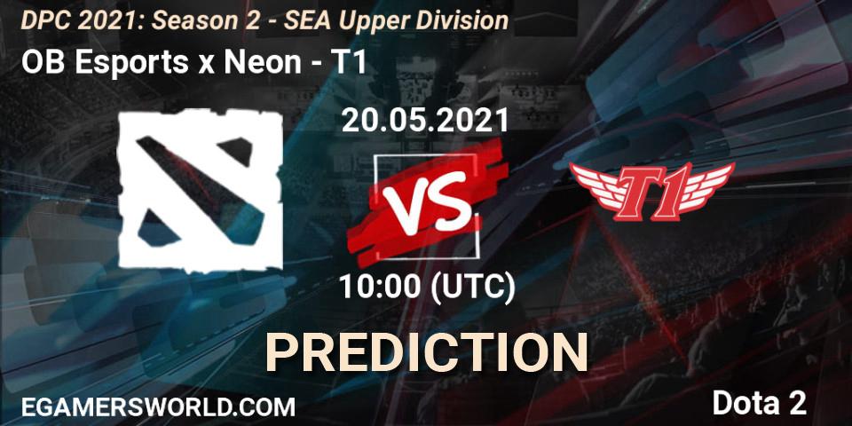 Pronósticos OB Esports x Neon - T1. 20.05.2021 at 10:02. DPC 2021: Season 2 - SEA Upper Division - Dota 2