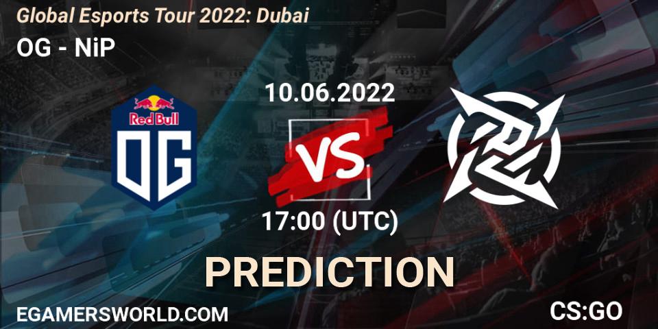 Pronósticos OG - NiP. 10.06.2022 at 17:00. Global Esports Tour 2022: Dubai - Counter-Strike (CS2)
