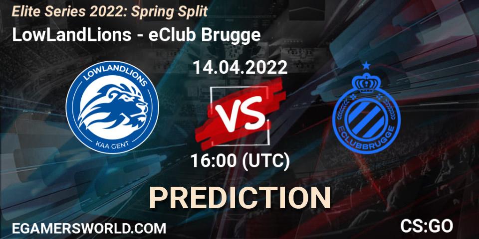 Pronósticos LowLandLions - eClub Brugge. 14.04.2022 at 16:00. Elite Series 2022: Spring Split - Counter-Strike (CS2)