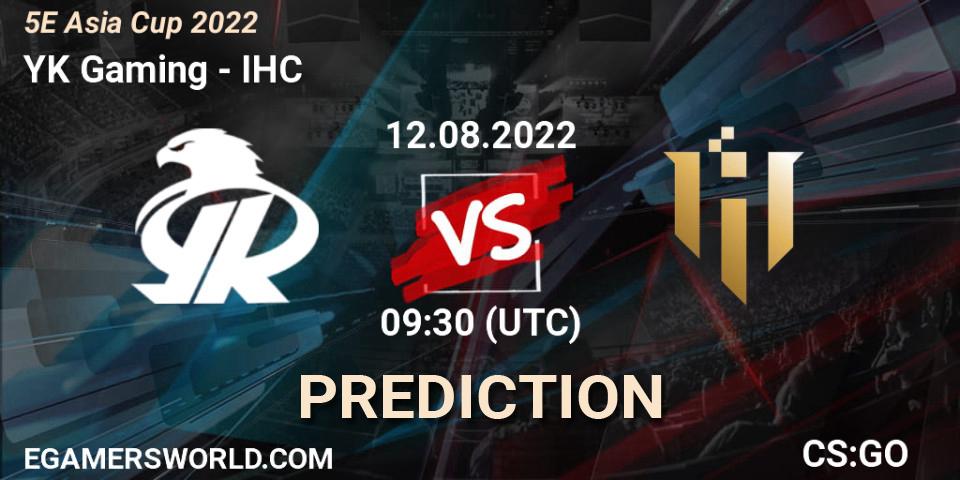 Pronósticos YK Gaming - IHC. 12.08.2022 at 09:30. 5E Asia Cup 2022 - Counter-Strike (CS2)