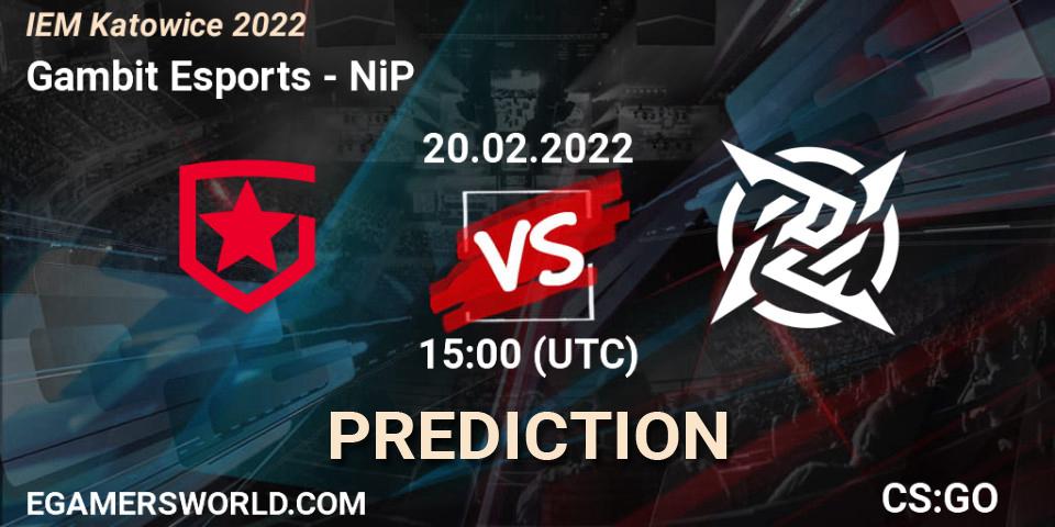 Pronósticos Gambit Esports - NiP. 20.02.22. IEM Katowice 2022 - CS2 (CS:GO)