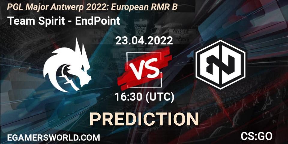 Pronósticos Team Spirit - EndPoint. 23.04.22. PGL Major Antwerp 2022: European RMR B - CS2 (CS:GO)