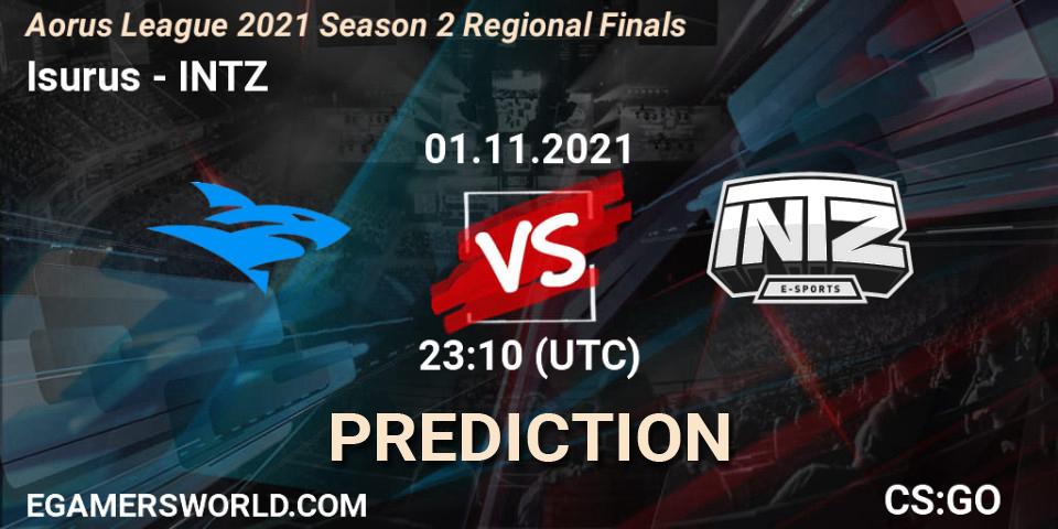 Pronósticos Isurus - INTZ. 01.11.21. Aorus League 2021 Season 2 Regional Finals - CS2 (CS:GO)
