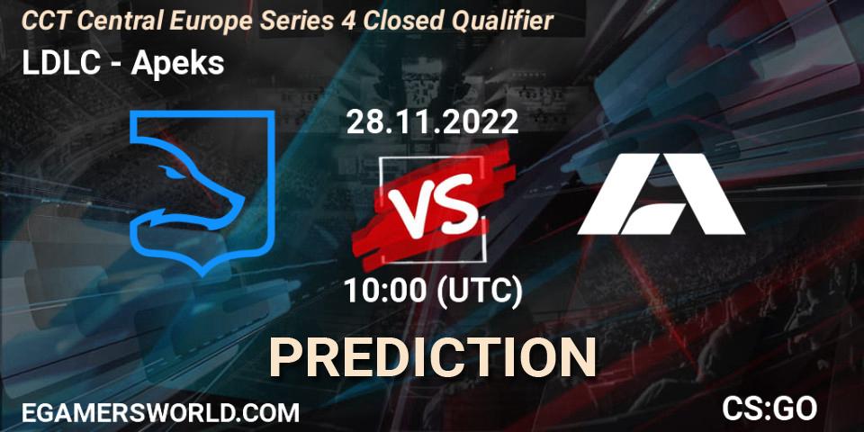 Pronósticos LDLC - Apeks. 28.11.22. CCT Central Europe Series 4 Closed Qualifier - CS2 (CS:GO)