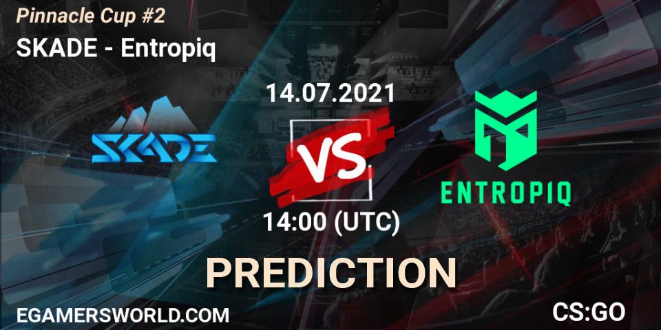Pronósticos SKADE - Entropiq. 14.07.2021 at 14:35. Pinnacle Cup #2 - Counter-Strike (CS2)