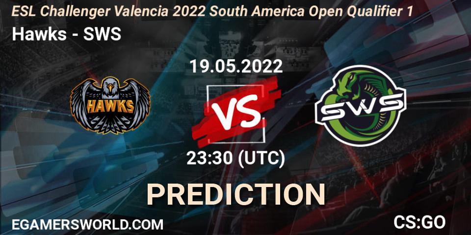 Pronósticos Hawks - SWS. 19.05.22. ESL Challenger Valencia 2022 South America Open Qualifier 1 - CS2 (CS:GO)