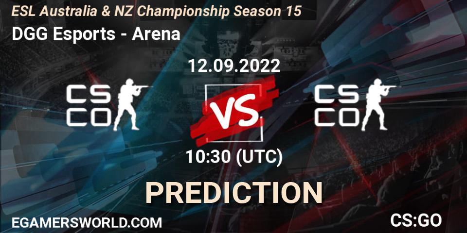 Pronósticos DGG Esports - Arena Esports. 12.09.22. ESL ANZ Champs Season 15 - CS2 (CS:GO)