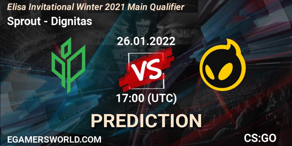 Pronósticos Sprout - Dignitas. 26.01.2022 at 14:40. Elisa Invitational Winter 2021 Main Qualifier - Counter-Strike (CS2)