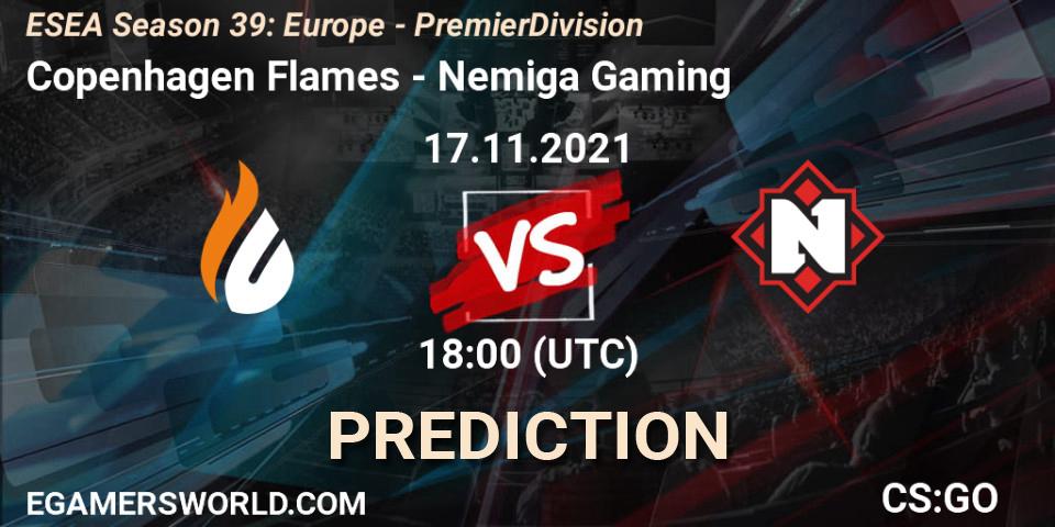 Pronósticos Copenhagen Flames - Nemiga Gaming. 17.11.2021 at 18:00. ESEA Season 39: Europe - Premier Division - Counter-Strike (CS2)