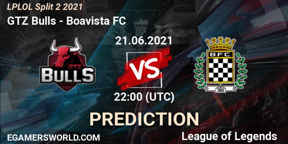 Pronósticos GTZ Bulls - Boavista FC. 21.06.2021 at 22:30. LPLOL Split 2 2021 - LoL