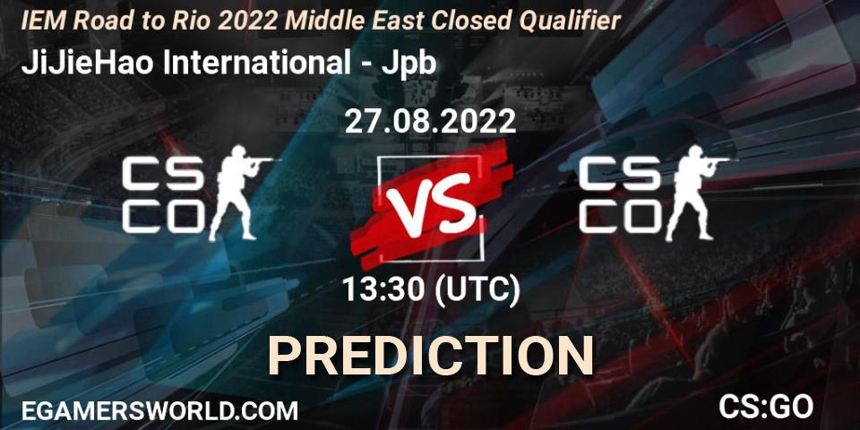 Pronósticos JiJieHao International - Jpb. 27.08.2022 at 13:30. IEM Road to Rio 2022 Middle East Closed Qualifier - Counter-Strike (CS2)