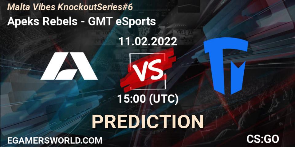 Pronósticos Apeks Rebels - GMT eSports. 11.02.22. Malta Vibes Knockout Series #6 - CS2 (CS:GO)