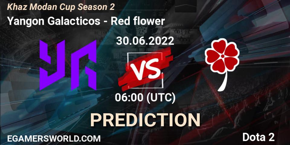 Pronósticos Yangon Galacticos - Red flower. 30.06.2022 at 06:13. Khaz Modan Cup Season 2 - Dota 2