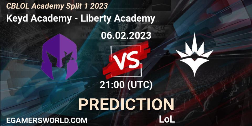 Pronósticos Keyd Academy - Liberty Academy. 06.02.23. CBLOL Academy Split 1 2023 - LoL