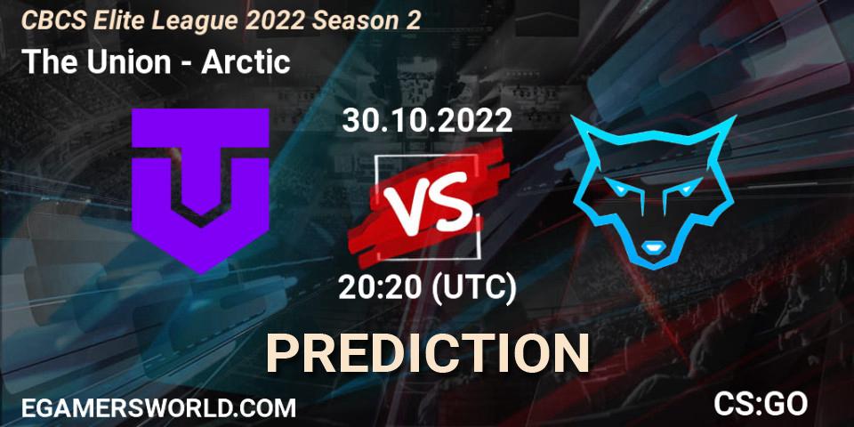 Pronósticos The Union - Arctic. 30.10.2022 at 20:20. CBCS Elite League 2022 Season 2 - Counter-Strike (CS2)