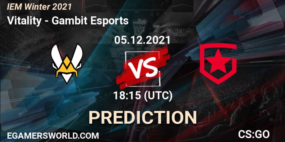 Pronósticos Vitality - Gambit Esports. 05.12.21. IEM Winter 2021 - CS2 (CS:GO)