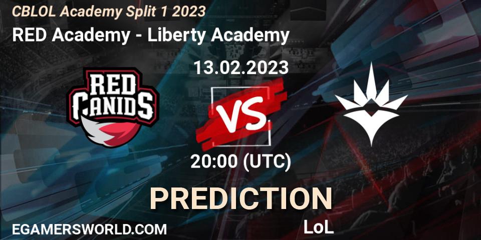 Pronósticos RED Academy - Liberty Academy. 13.02.23. CBLOL Academy Split 1 2023 - LoL