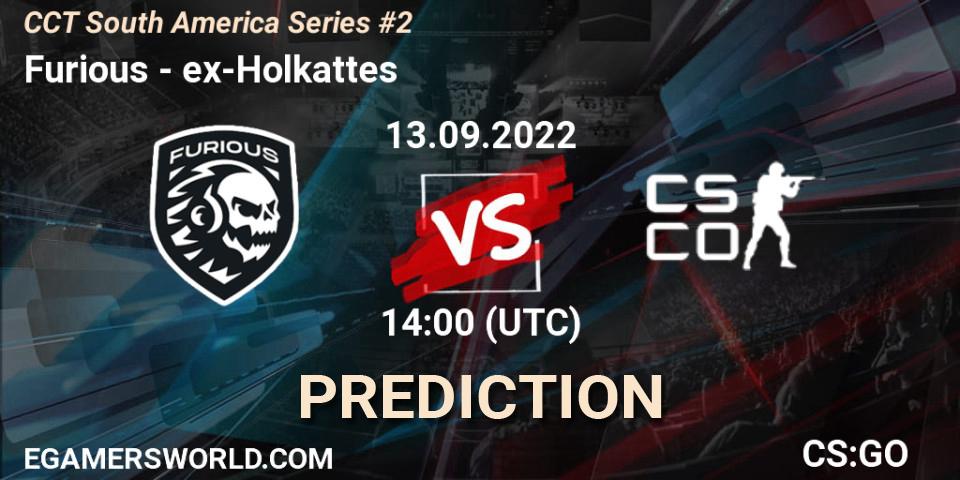 Pronósticos Furious - ex-Holkattes. 13.09.2022 at 14:00. CCT South America Series #2 - Counter-Strike (CS2)