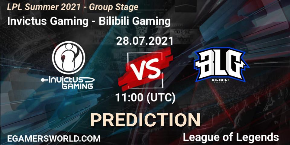 Pronósticos Invictus Gaming - Bilibili Gaming. 28.07.21. LPL Summer 2021 - Group Stage - LoL