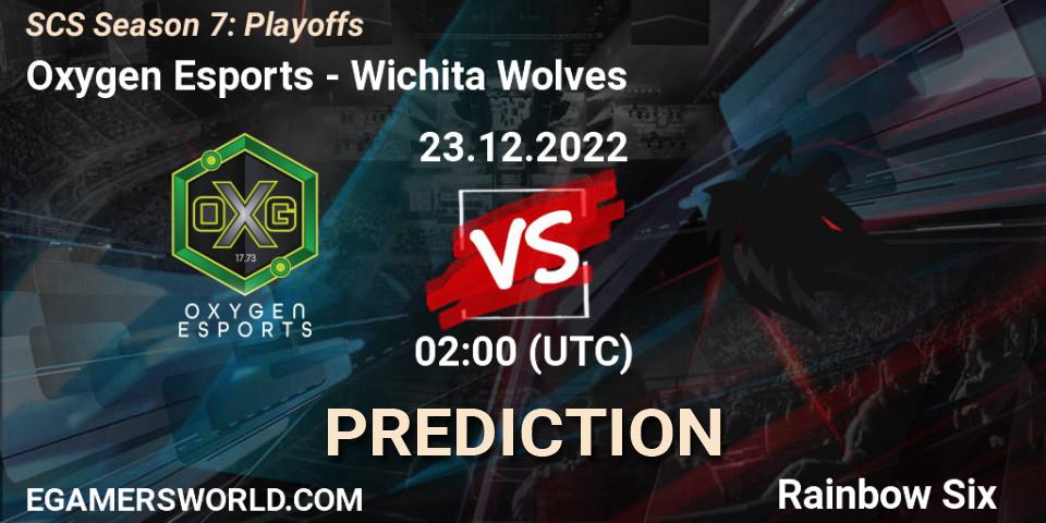 Pronósticos Oxygen Esports - Wichita Wolves. 23.12.2022 at 02:00. SCS Season 7: Playoffs - Rainbow Six