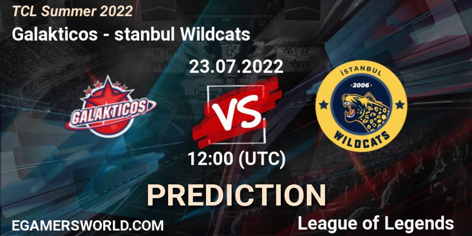 Pronósticos Galakticos - İstanbul Wildcats. 23.07.2022 at 12:00. TCL Summer 2022 - LoL